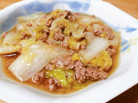 白菜大量消費!豚ひき肉と白菜の和風あんかけ